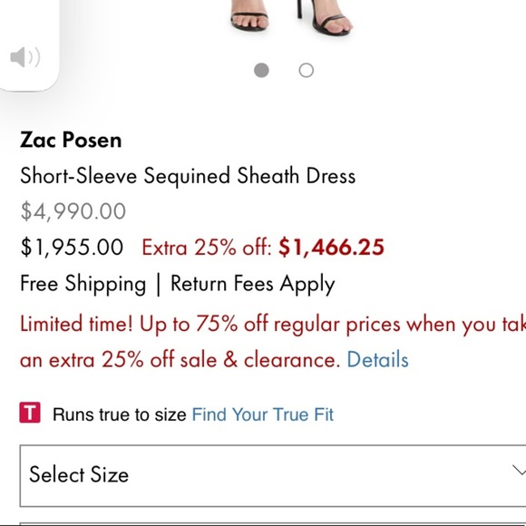 ZAC POSEN**Blue Sequined Dress**US 12**$4990 - Picture 7 of 8